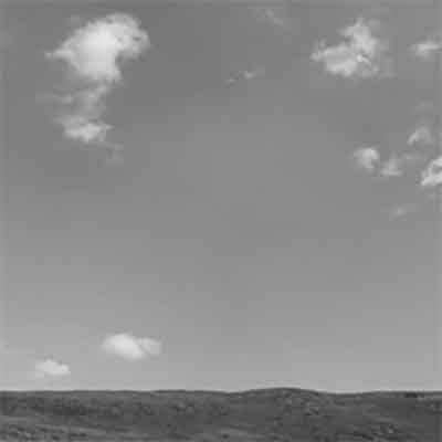 A distant horizon and sky